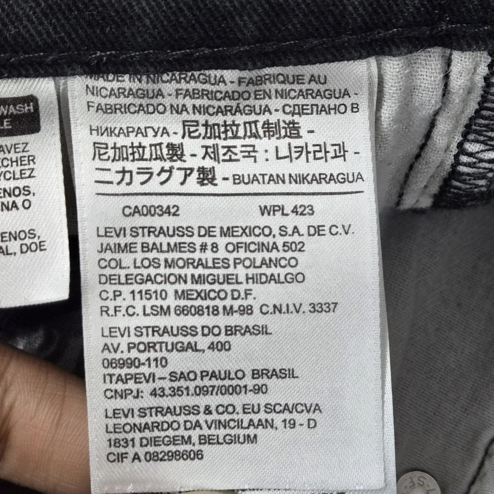Levi's 513 Men Jeans 29X30 Black Denim Slim Straight 28